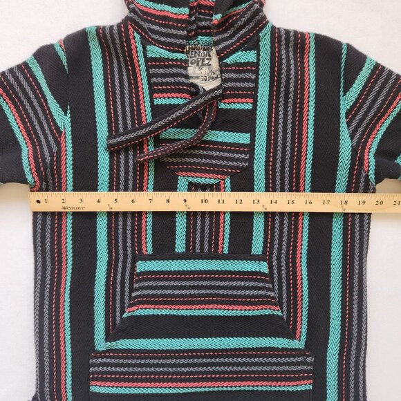 Original Senor Lopez Striped Baja Hoodie Pullover Jacket Boho Summer Beach M - Picture 9 of 10